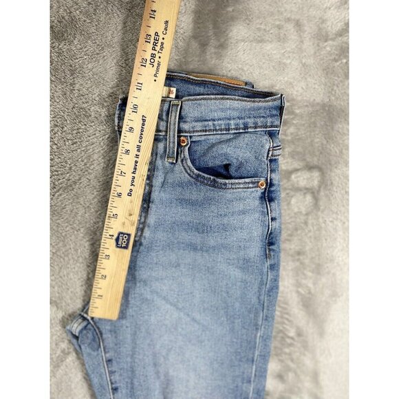 Levis Jeans Womens 26 Blue Ribcage Straight Ankle Button Fly Light Wash Denim - Picture 10 of 15